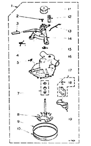 Pump Assembly Diagram and Parts List for 1106114234  Kenmore Washer