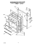 REFRIGERATOR DOOR Diagram and Parts List for RT18BMXAW01  Roper Refrigerator