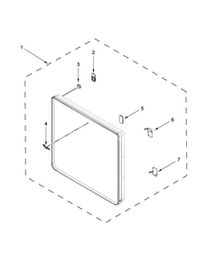 Door Parts Diagram and Parts List for WED8500DR0  Whirlpool Dryer