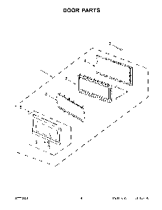 03 - Door Parts Diagram and Parts List for YWMH53521HV05  Whirlpool Microwave