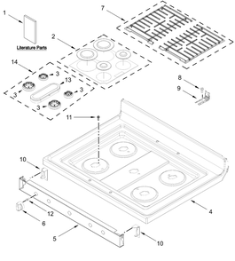 Part Location Diagram of W11745570 Whirlpool Quick Start Guide