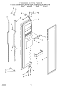 FREEZER DOOR Diagram and Parts List for KSRS27FGAL00  KitchenAid Refrigerator