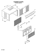 CABINET PARTS Diagram and Parts List for ACD052PS4  Whirlpool Air Conditioner