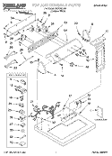 TOP AND CONSOLE, LITERATURE Diagram and Parts List for SGDS800JQ1  Whirlpool Dryer