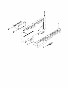 Control Panel And Latch Parts Diagram and Parts List for 66515693K210  Kenmore Dishwasher