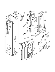 Freezer Liner And Air Flow Parts Diagram and Parts List for KSSC48FTS20  KitchenAid Refrigerator