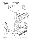 CABINET Diagram and Parts List for 8ET18DKXXN01  Whirlpool Refrigerator