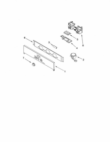 Control Panel Diagram and Parts List for IBS330PRS00  Whirlpool Wall Oven
