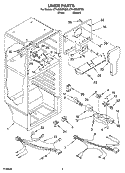 LINER PARTS Diagram and Parts List for CT14SKXRT00  Crosley Refrigerator