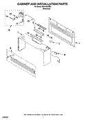 CABINET AND INSTALLATION PARTS Diagram and Parts List for GH4155XPS1  Whirlpool Microwave
