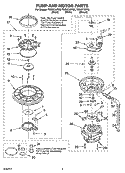 PUMP AND MOTOR PARTS Diagram and Parts List for TUD6710PB0  Estate Dishwasher