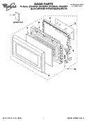 DOOR PARTS Diagram and Parts List for GT4185SKT1  Whirlpool Microwave