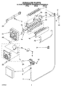 ICEMAKER PARTS Diagram and Parts List for ER8AHMXRL00  Whirlpool Refrigerator