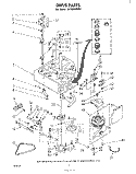 DRIVE Diagram and Parts List for LA7800XKW2  Whirlpool Washer