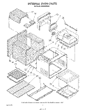INTERNAL OVEN Diagram and Parts List for SE960PEPW4  Whirlpool Range