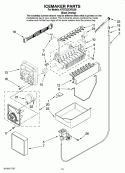 ICEMAKER PARTS Diagram and Parts List for KFCO22EVBL00  KitchenAid Refrigerator