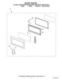 DOOR PARTS Diagram and Parts List for WMH1163XVD4  Whirlpool Microwave
