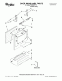 DOOR AND PANEL PARTS Diagram and Parts List for 7GU3200XTVY4  Whirlpool Dishwasher