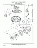 PUMP AND MOTOR PARTS Diagram and Parts List for KUDS40FVPA5  KitchenAid Dishwasher