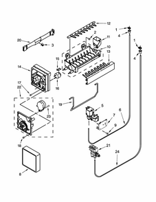 Icemaker Parts Diagram and Parts List for 10679472410  Kenmore Refrigerator