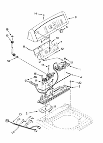 Control Panel Parts Diagram and Parts List for 11027086600  Kenmore Washer