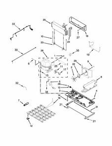 Unit Parts Diagram and Parts List for IX7DDEXDSM02  Whirlpool Refrigerator