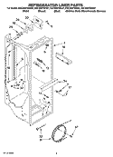 REFRIGERATOR LINER PARTS Diagram and Parts List for KSCS25FSMS01  KitchenAid Refrigerator