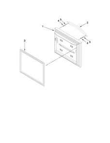Freezer Door Parts Diagram and Parts List for 10672003011  Kenmore Refrigerator