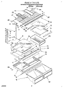 SHELF Diagram and Parts List for ET22PKXAN03  Whirlpool Refrigerator
