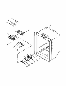 Refrigerator Liner Parts Diagram and Parts List for 596467934351  Kenmore Refrigerator