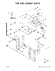 Top and cabinet parts Diagram and Parts List for 11022352511  Kenmore Washer