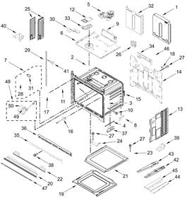Oven Parts Diagram and Parts List for JOEDC730RL00  Whirlpool Wall Oven