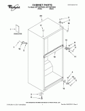 CABINET PARTS Diagram and Parts List for W8TYNWFWB00  Whirlpool Refrigerator