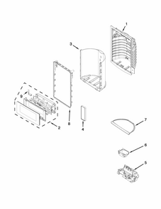 Dispenser Front Parts Diagram and Parts List for 596723824102  Kenmore Refrigerator