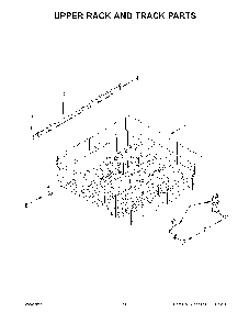Upper rack and track parts Diagram and Parts List for WDF520PADM8  Whirlpool Dishwasher