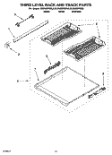 THIRD LEVEL RACK AND TRACK PARTS Diagram and Parts List for KUDU02FRWH0  KitchenAid Dishwasher