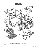 OVEN Diagram and Parts List for RF310PXXW0  Whirlpool Range
