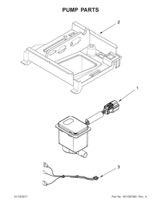 Pump Parts Diagram and Parts List for KUIX505ESS2  KitchenAid Ice Maker