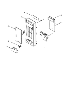 Control Panel Diagram and Parts List for MT1100SHB0  Whirlpool Microwave