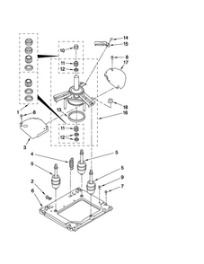 Machine Base Parts Diagram and Parts List for 11088732799  Kenmore Washer Dryer Combo