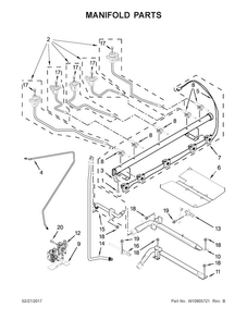 Part Location Diagram of W10748102 Whirlpool VALVE-BRNR