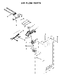 Air flow parts Diagram and Parts List for 10651782413  Kenmore Refrigerator