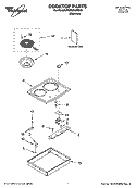 COOKTOP PARTS, OPTIONAL PARTS (NOT INCLUDED) Diagram and Parts List for RCS2012RS03  Whirlpool Cooktop
