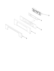Control Panel Parts Diagram and Parts List for RBS305PVT02  Whirlpool Wall Oven