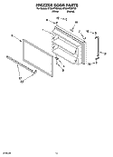 FREEZER DOOR PARTS Diagram and Parts List for ET2AHTXMT00  Whirlpool Refrigerator