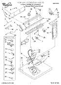 TOP AND CONSOLE, LIT/OPTIONAL Diagram and Parts List for GGQ8858EQ0  Whirlpool Dryer