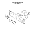 CONTROL PANEL Diagram and Parts List for KEBS246SBL2  KitchenAid Wall Oven
