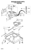 MACHINE BASE PARTS Diagram and Parts List for 2DLSQ7533JQ5  Whirlpool Washer