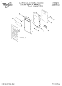 CONTROL PANEL, LITERATURE Diagram and Parts List for MH6140XFQ0  Whirlpool Microwave