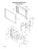 DOOR AND LATCH Diagram and Parts List for KEMI300SBL1  KitchenAid Microwave Oven Combo